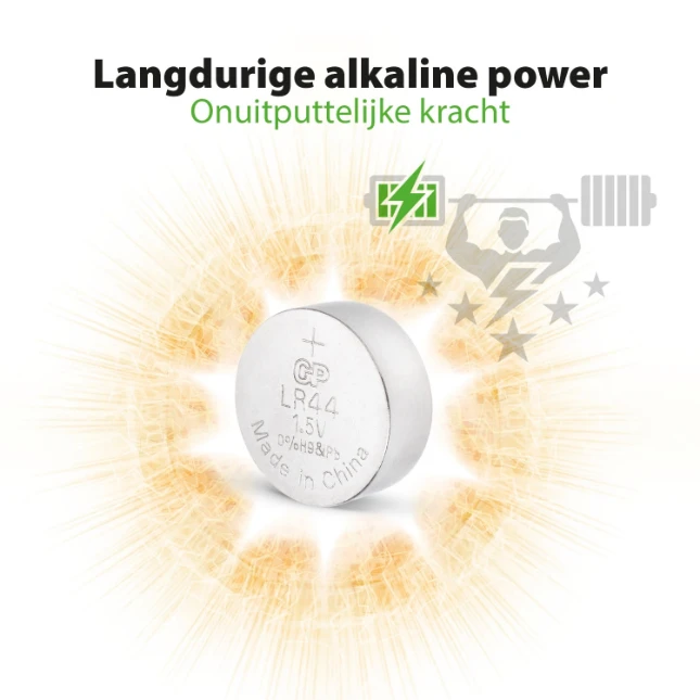 GP 76A Alkaline knoopcel 1,5V (4 stuks)