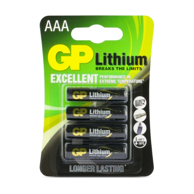 GP AAA Lithium batterij 1,5V (4 stuks)
