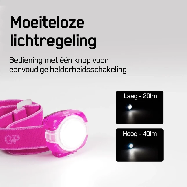 GP Hoofdlamp CH31002 40 lumen roze