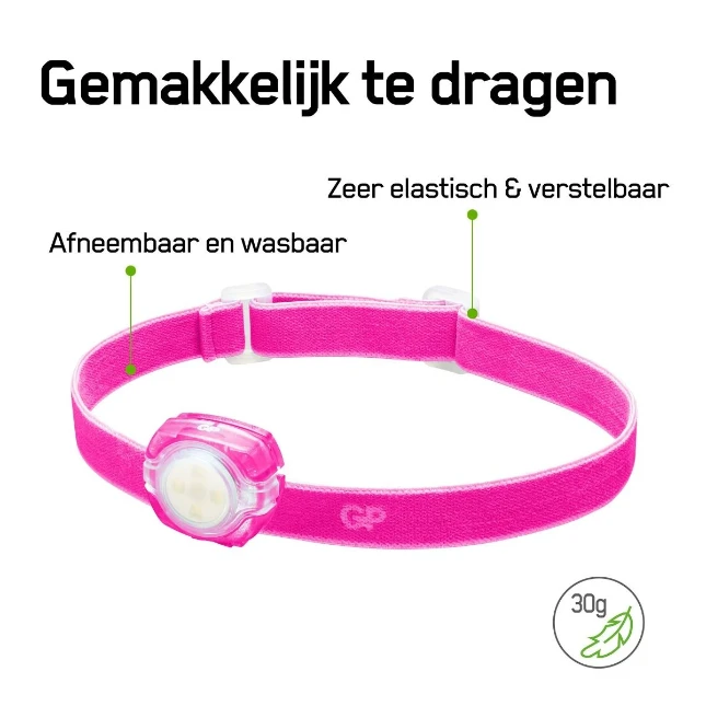 GP Hoofdlamp CH31002 40 lumen roze