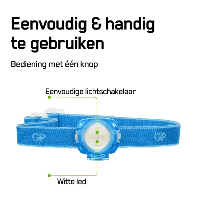 GP Hoofdlamp CH31003 40 lumen blauw
