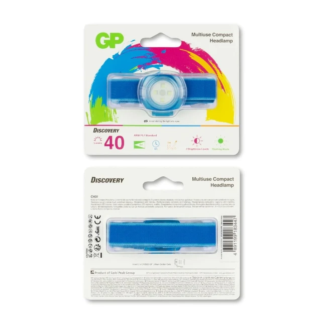 GP Hoofdlamp CH31003 40 lumen blauw