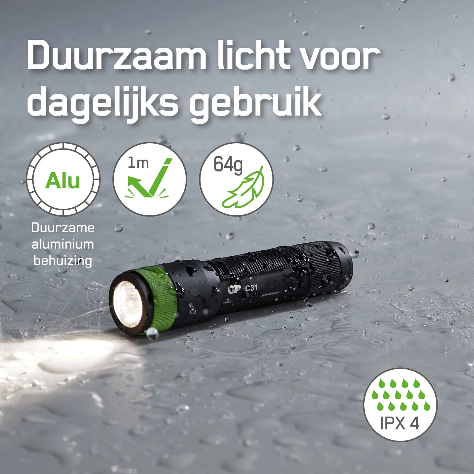 GP Zaklamp C31X 100lumen 1XAA