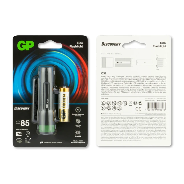 GP Zaklamp C31X 100lumen 1XAA