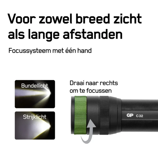 GP Zaklamp C32 300 lumen (3x AAA)