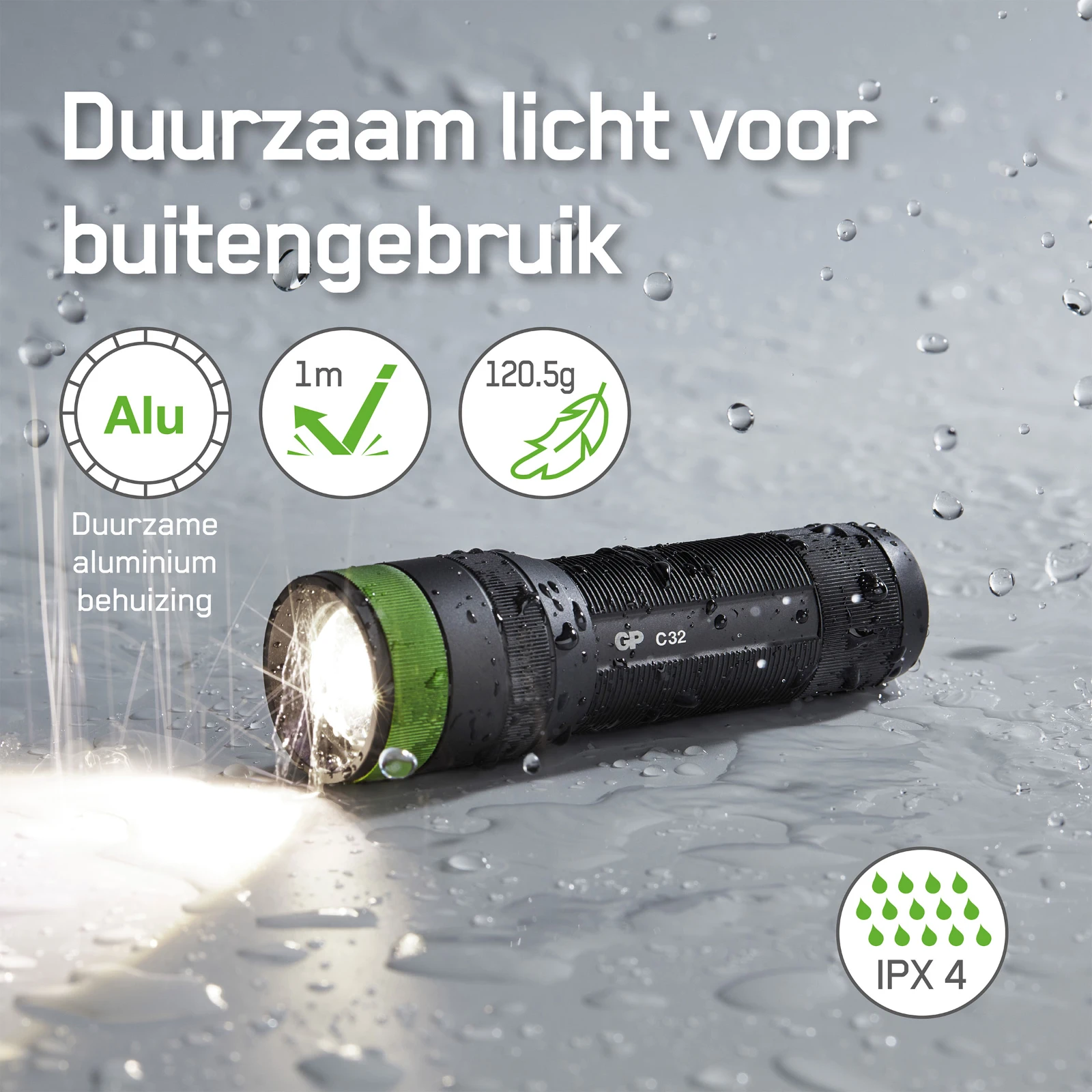 GP Zaklamp C32 300 lumen (3x AAA)