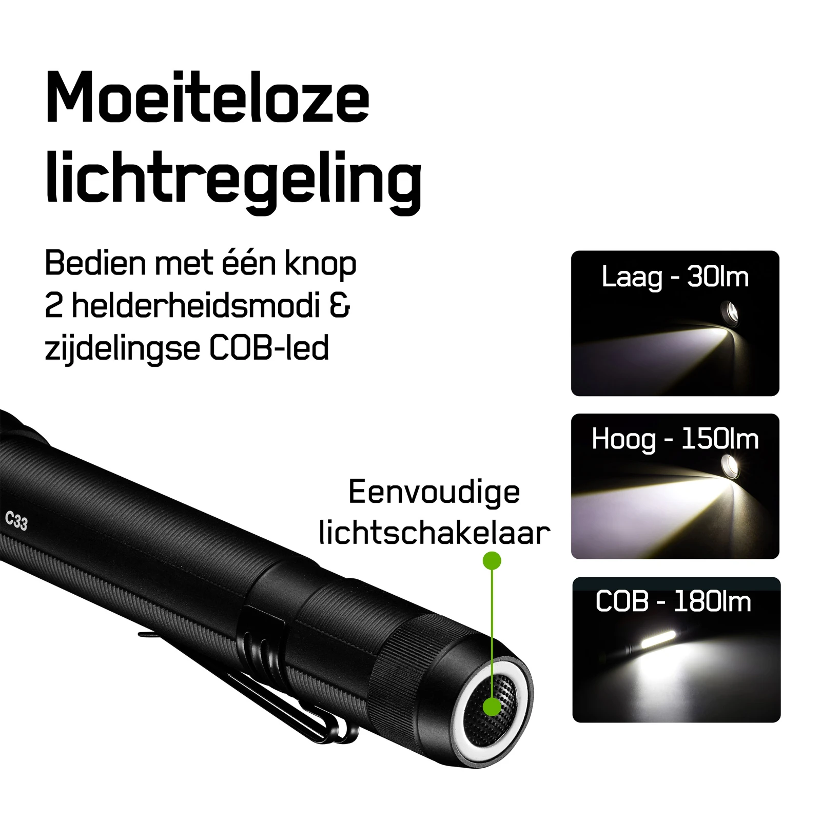 GP Zaklamp C33 150 lumen (2x AA)