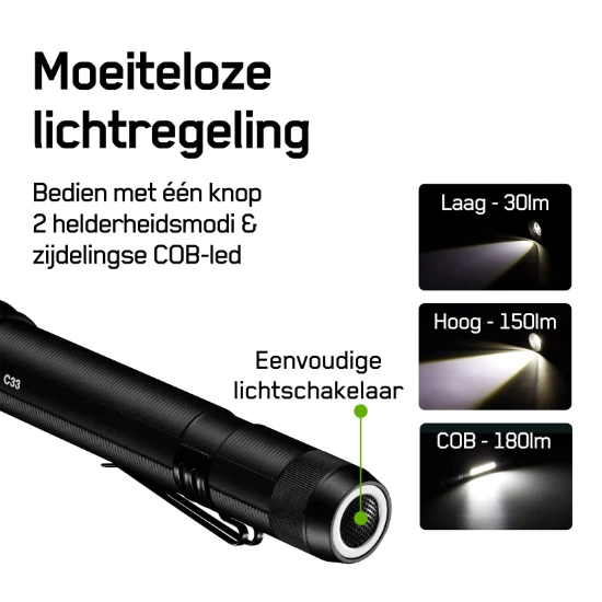 GP Zaklamp C33 150 lumen (2x AA)