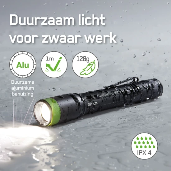 GP Zaklamp C33 150 lumen (2x AA)