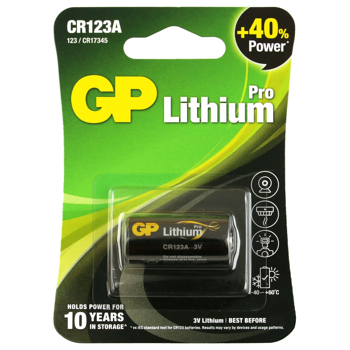 GP CR123A Lithium batterij (1 stuk)