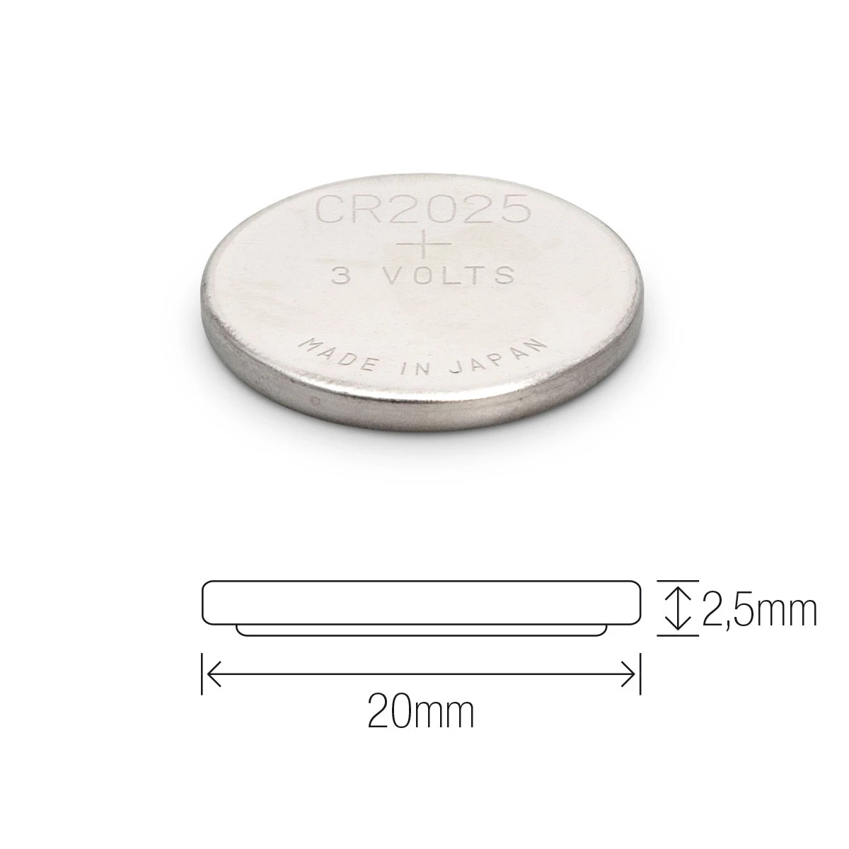 GP CR2025 Lithium knoopcel 3V (1 stuk)