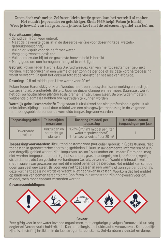 Pokon Tegen Hardnekkig Onkruid Concentraat 100ml