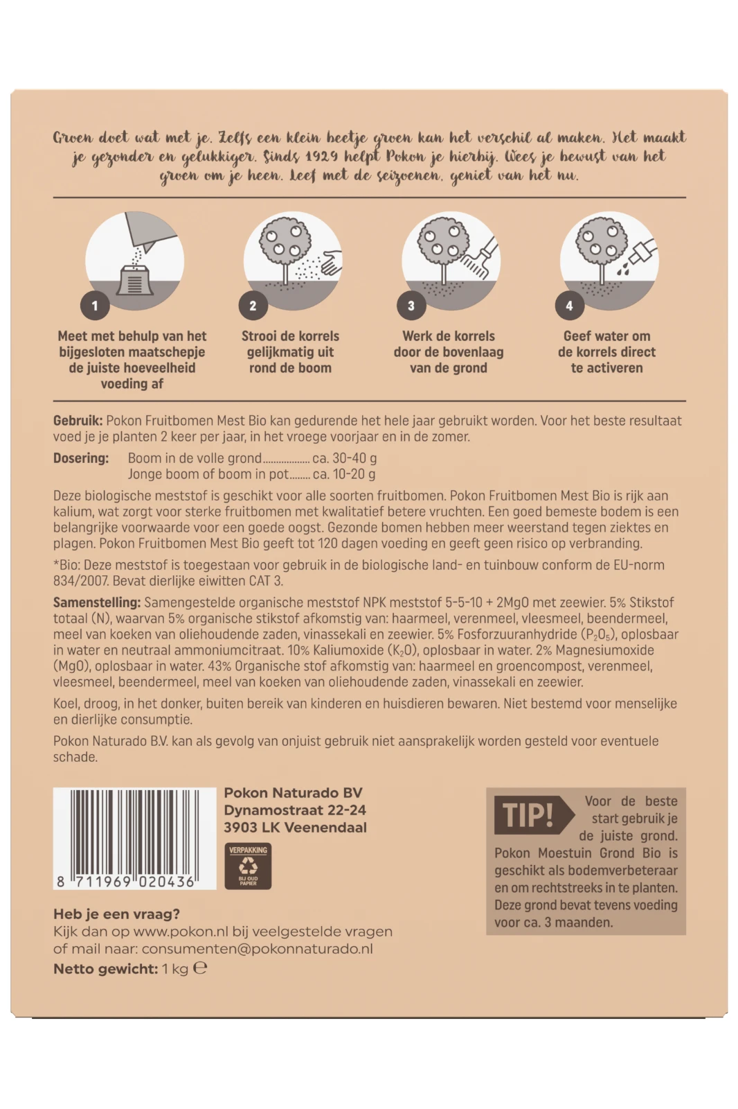 Pokon Bio Fruit Bomenmest 1kg