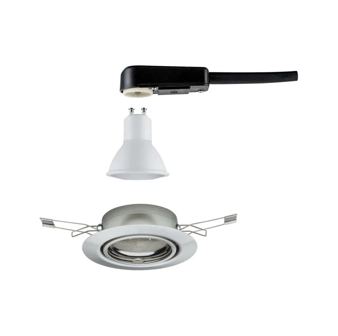 Paulmann LED-inbouwspot Base 5W GU10 staal O90mm - 1-spot
