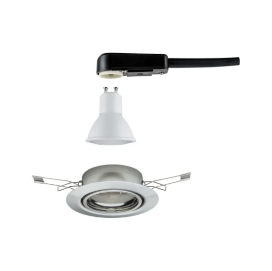 Paulmann LED-inbouwspot Base 5W GU10 staal O90mm - 1-spot