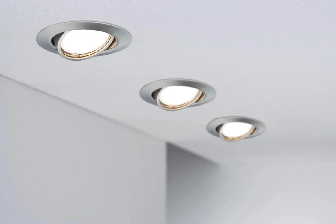 Paulmann LED-inbouwspot Base 5W GU10 staal O90mm - 1-spot