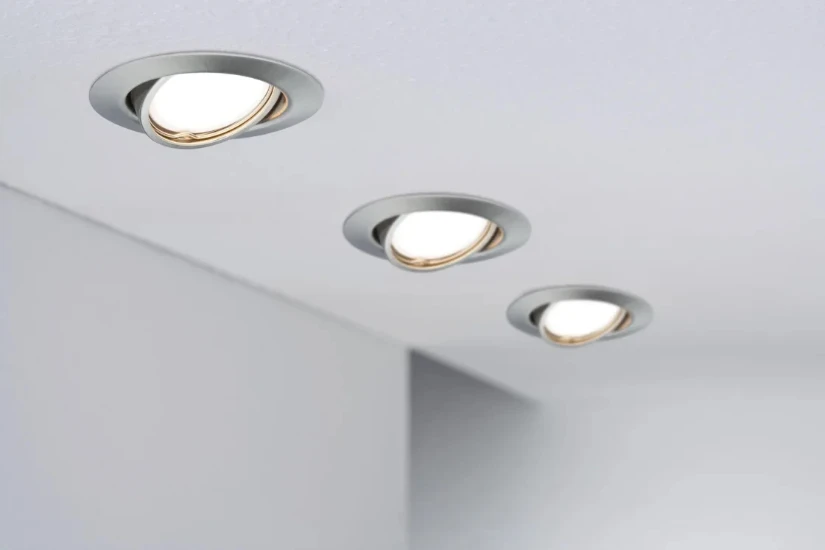 Paulmann LED-inbouwspot Base 5W GU10 staal O90mm - 1-spot