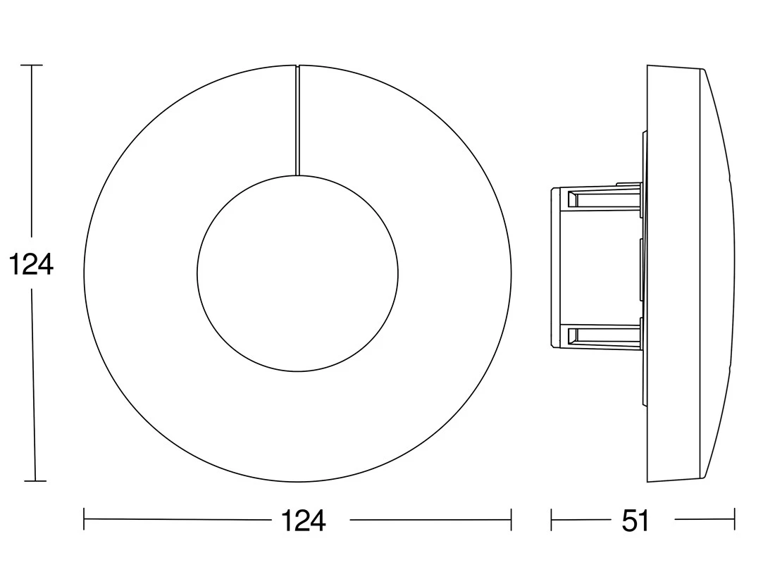 Steinel Lichtsensor Dual KNX rond inbouw wit