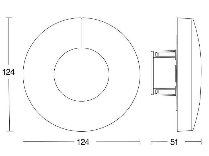 Steinel Lichtsensor Dual KNX rond inbouw wit