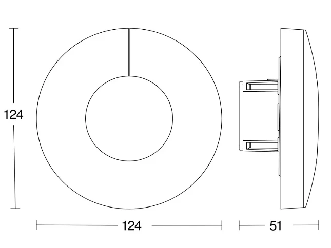 Steinel Lichtsensor Dual KNX rond inbouw wit