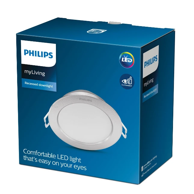 Philips LED-inbouwspot Diamond Cut DL251 zilver