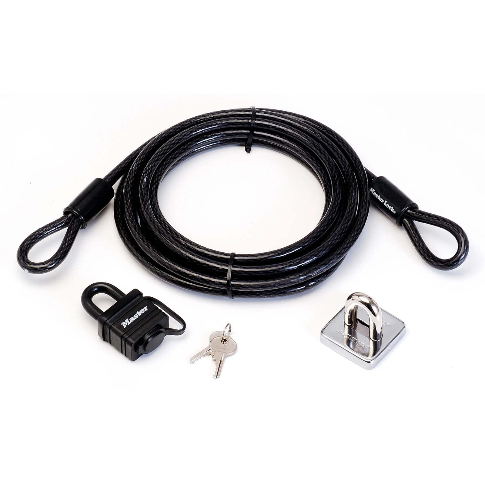 MasterLock Kabelset met hangslot en muuranker 4,5m