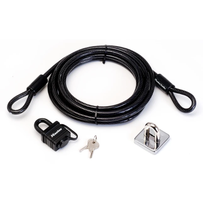 MasterLock Kabelset met hangslot en muuranker 4,5m