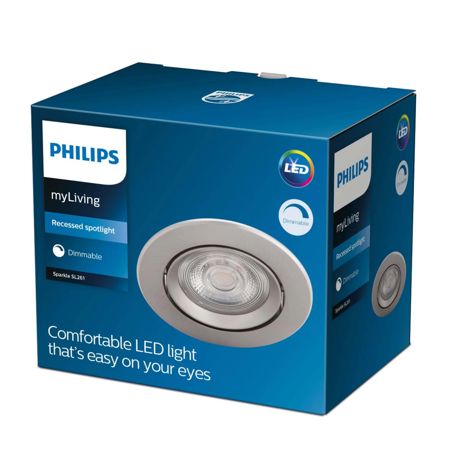 Philips LED-inbouwspot Sparkle SL261 5W nikkel