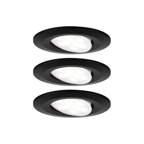 Paulmann LED-inbouwlamp Calla Basisset IP65 zwenkbaar - 3 stuks