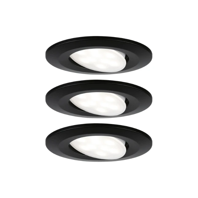 Paulmann LED-inbouwlamp Calla Basisset IP65 zwenkbaar - 3 stuks