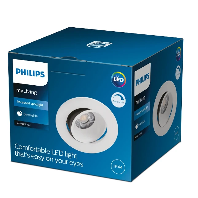 Philips LED-inbouwspot Abrosa SL263 9W wit