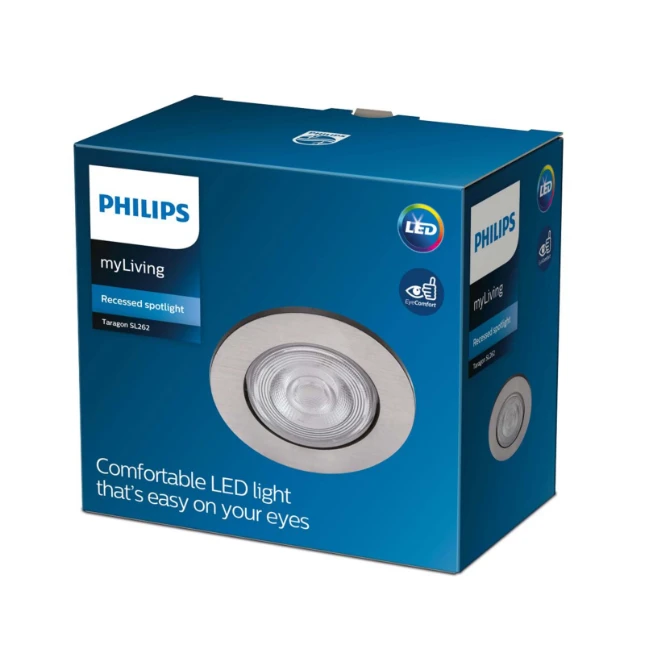 Philips LED-inbouwspot Taragon SL262 nikkel
