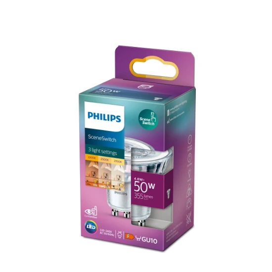 Philips LED Spot SceneSwitch GU10  50W GU10 WW 36D RF ND SRT4