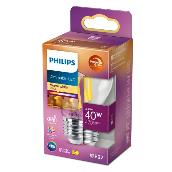 Philips LED Filament Classic 40W E27 P45 CL WGD90 SRT4