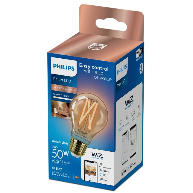 Philips Smart LED 50W A60 E27 920-50 Amb 1PF/6 WiZ Connected