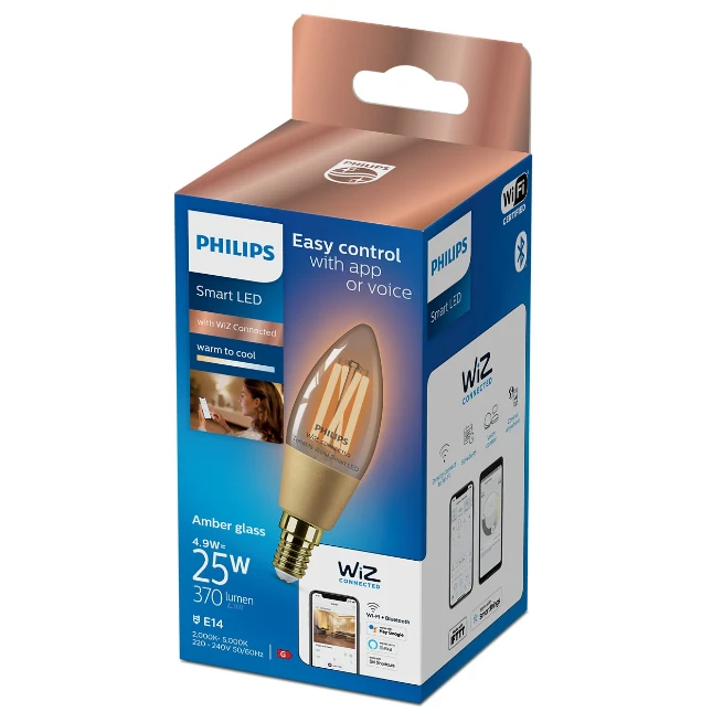 Philips Smart LED 25W C35 E14 920-50 Amb 1PF/6 WiZ Connected