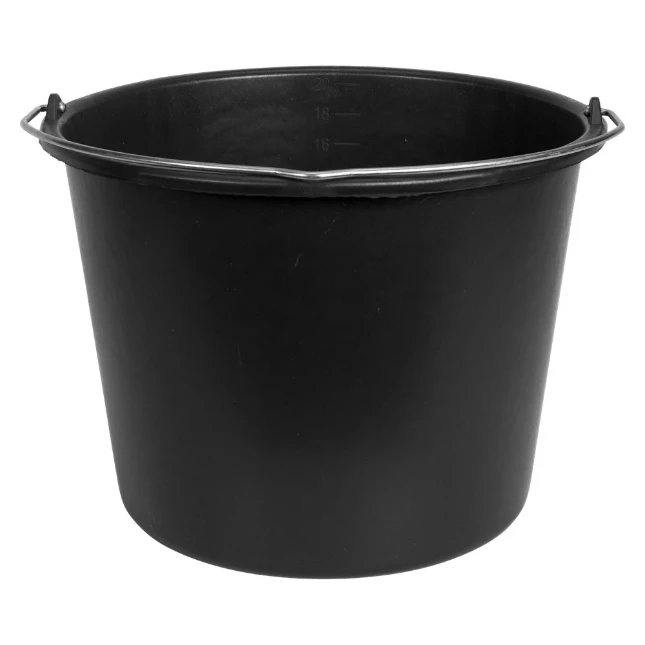 Berdal Emmer Gripline Durable 12L zwart (met knopbeugel en literscala)