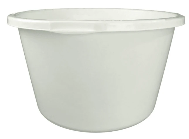 Berdal Kuip Gripline Durable 40L wit (met knopbeugel en literscala)
