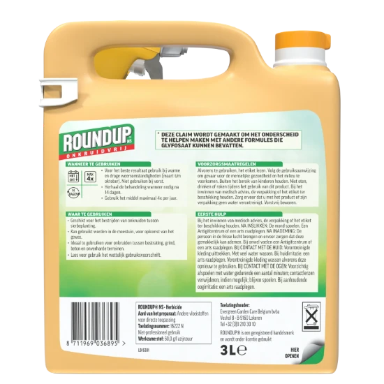 ROUNDUP NS Natuurlijk Onkruidvrij Kant en Klaar 3L 30m²