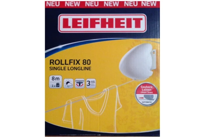 Leifheit Wanddrooglijn Rollfix Single 80 Longline