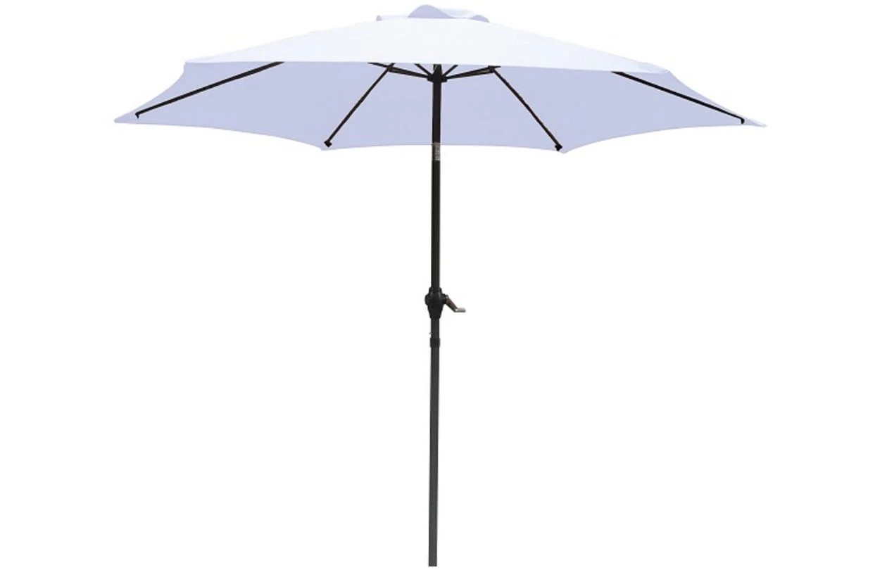 Parasol Luxe 6-ribs 300cm wit