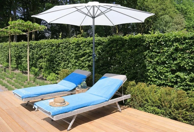 Parasol Luxe 8-ribs 300cm wit