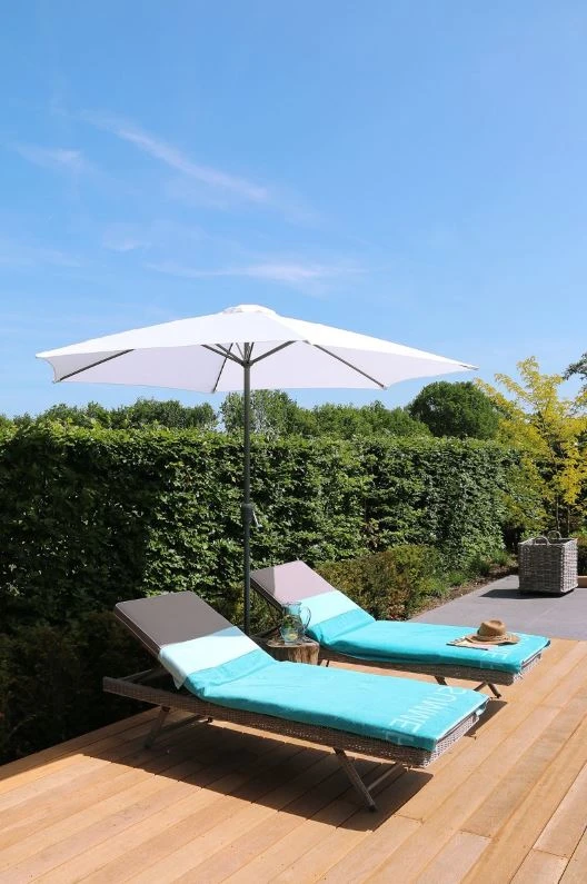Parasol Luxe 8-ribs 300cm wit
