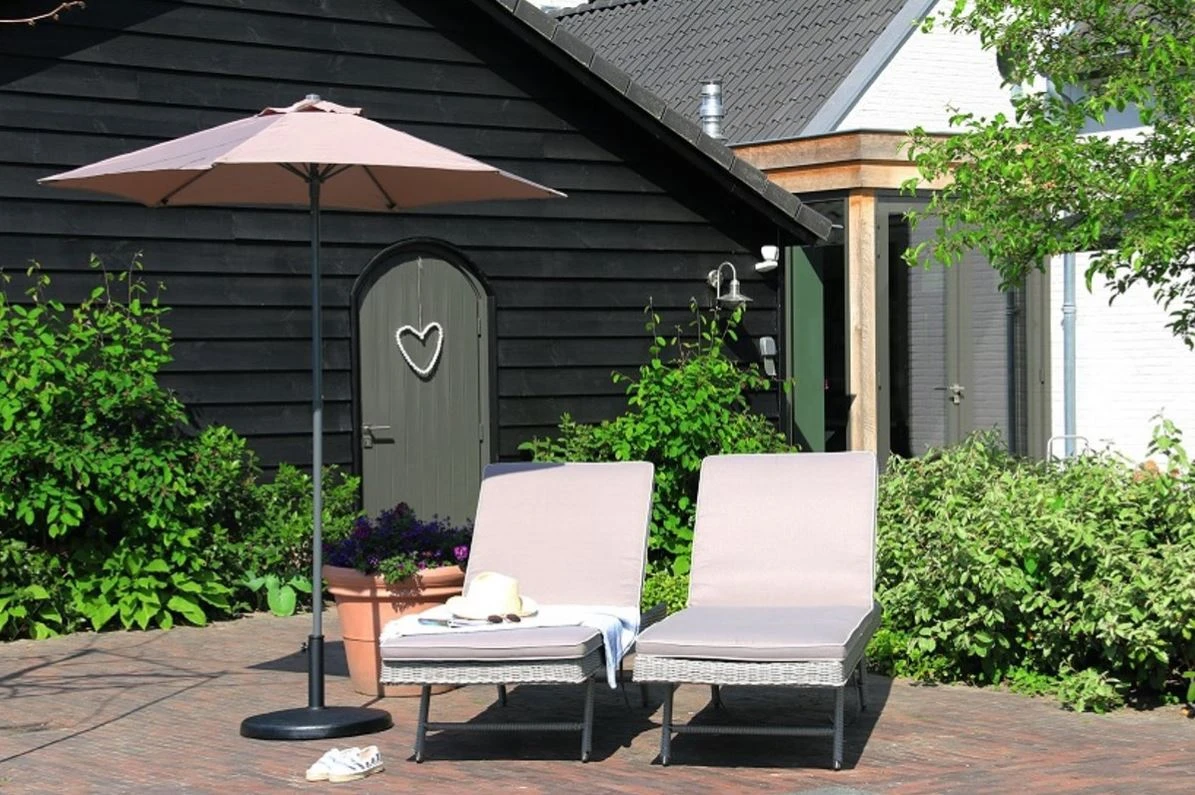 Parasol rond 2.00m taupe