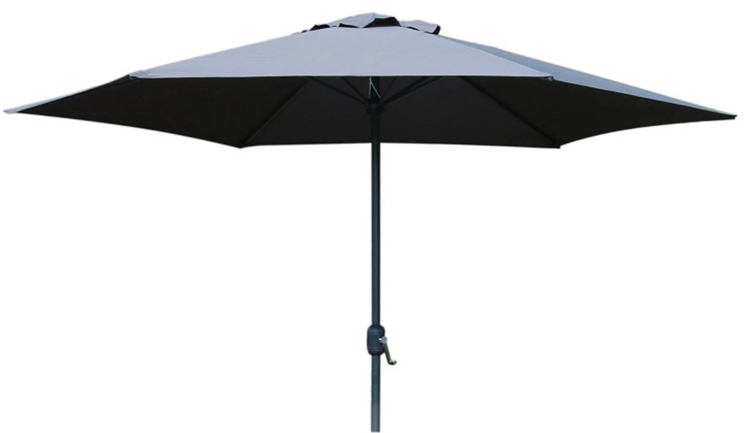 Parasol Luxe 6-ribs 300cm antraciet