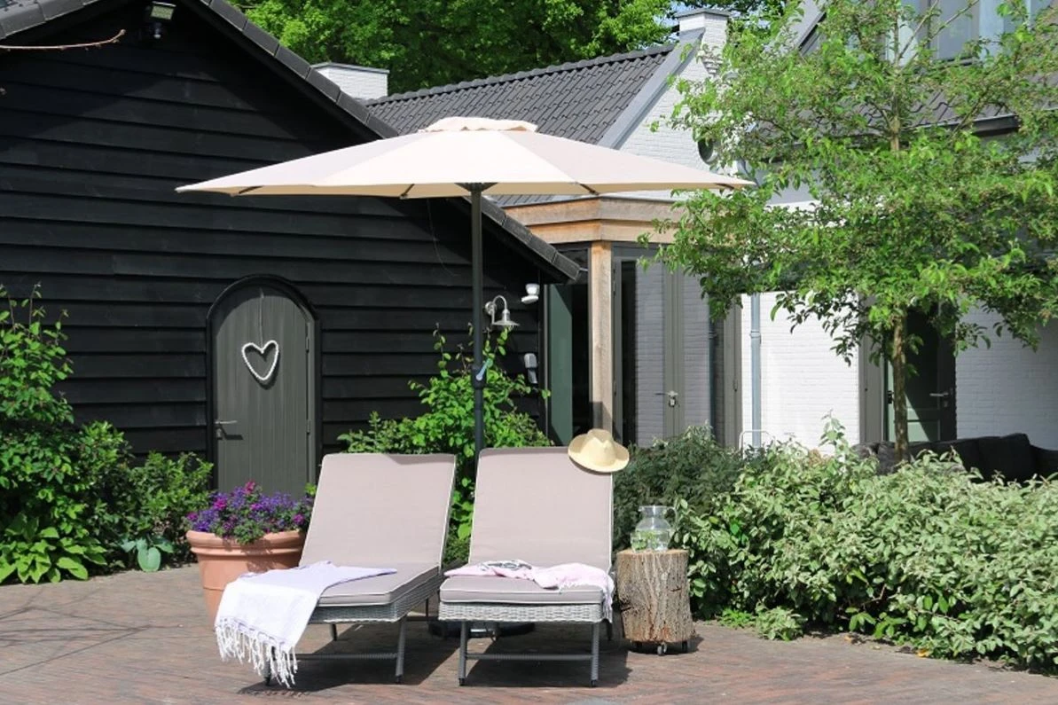 Parasol Luxe 8-ribs 300cm ecru