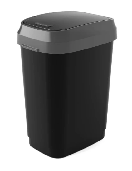 Kis Dual Swing Prullenbak - 10L - zwart