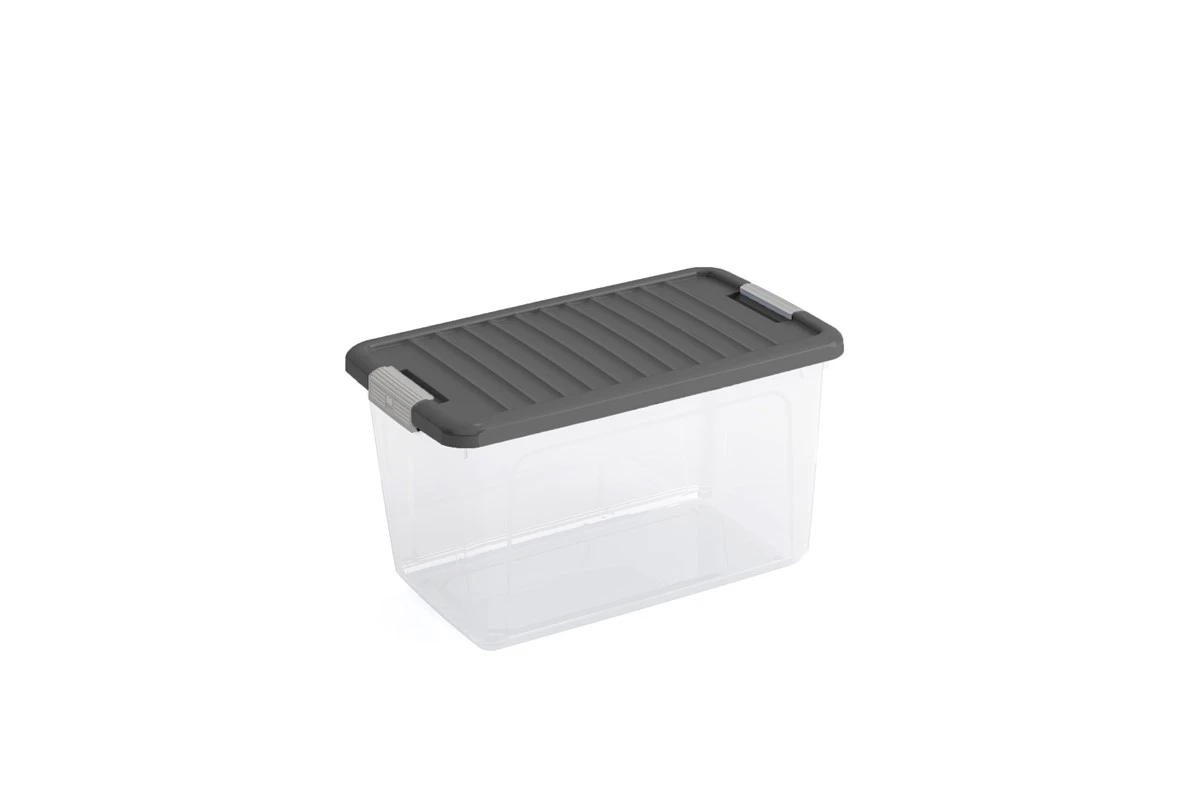 Kis W box M 29,5L transparant/grijs