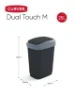 Curver Dual Touch Vuilbak M 25L Zwart/Grijs