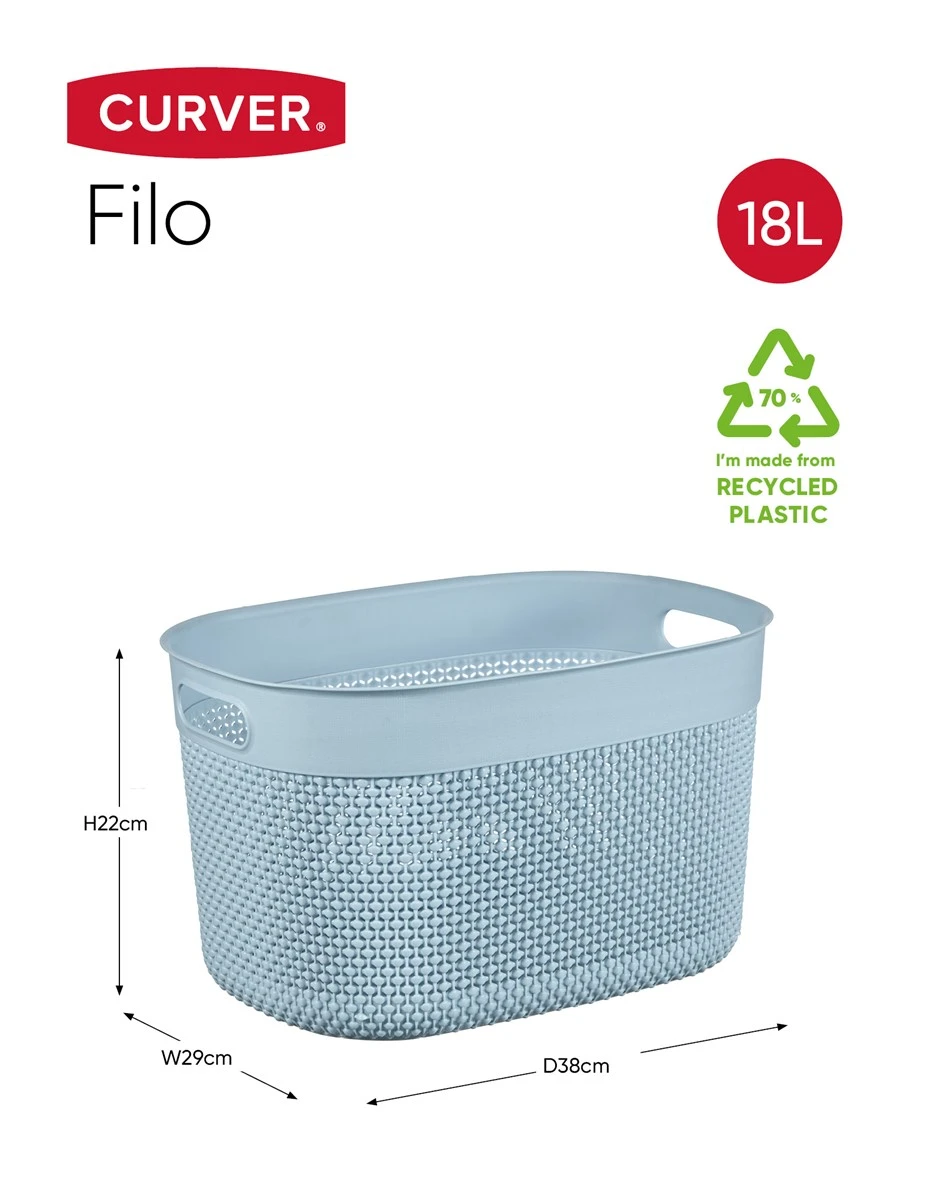 Curver Filo Mand L 18L Stone Blue
